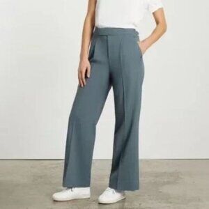 Everlane The ’80s Italian Wool Straight Leg Pleat Front Trousers Plus Size 14